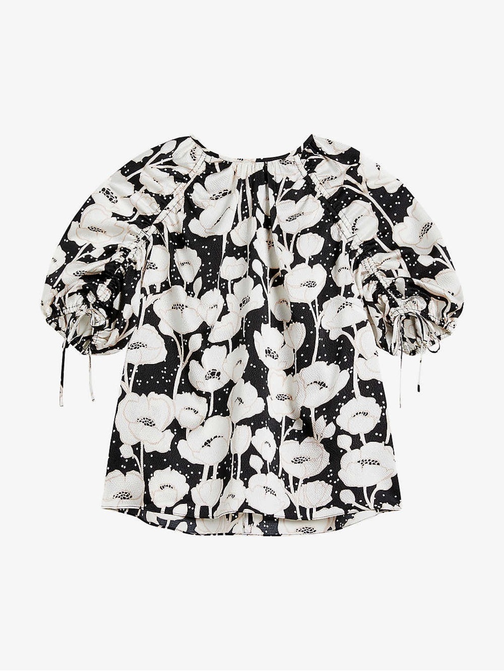 Ted Baker Luciani Floral Print Puff Sleeve Blouse